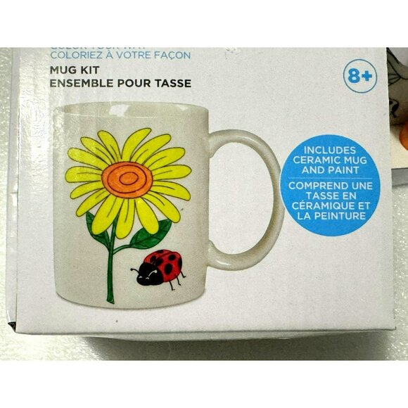 Creatolgy Daisy Floral Ceramic Mug Painting Kit Boxed Lot Of 3 Kids Craft Kit - Picture 5 of 6